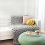 Cosima Chunky Knit Wolldecke Merinowolle Hellgrau 4
