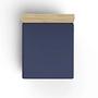 Fitted sheet cotton dark blue 100cm x 200cm 1