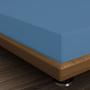 Fitted sheet cotton blue 100cm x 200cm 2