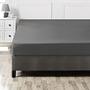Fitted sheet cotton anthracite 100cm x 200cm 1