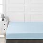 Fitted sheet cotton light blue 100cm x 200cm 3