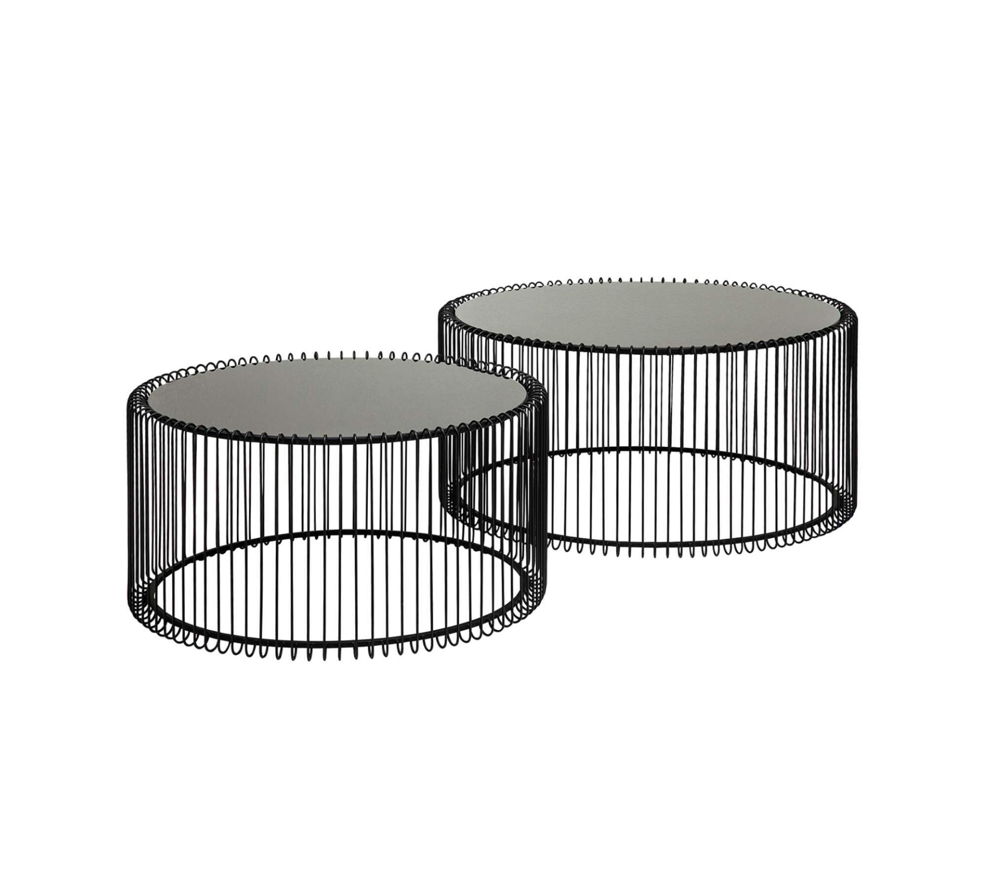 2x Couchtisch Glas Metall Schwarz 0