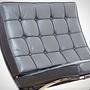 Barcelona Chair & Hocker Leather Black 5
