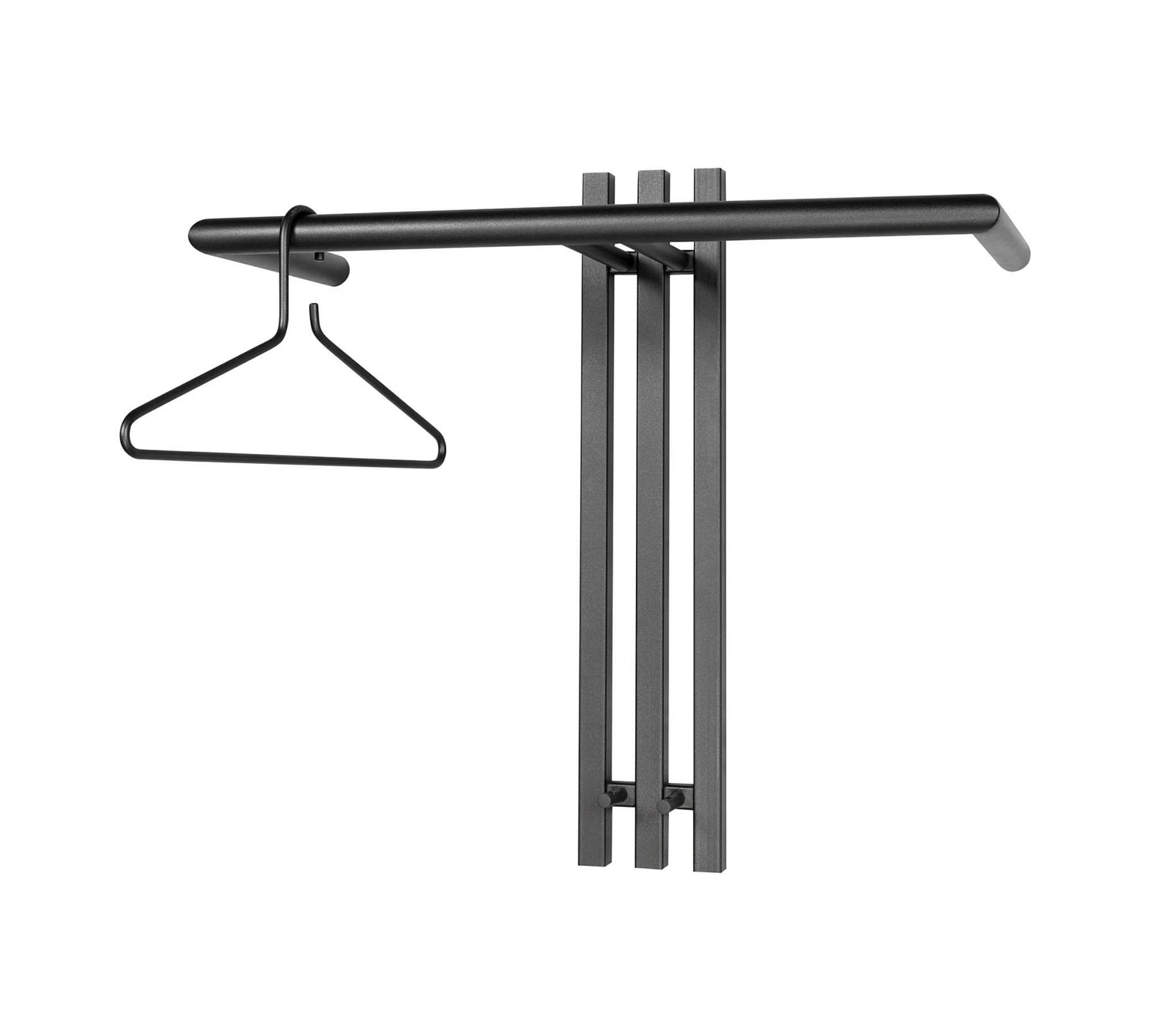 Wandgarderobe Metall Schwarz 0