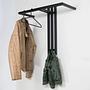 Wandgarderobe Metall Schwarz 1