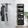 Wandgarderobe Metall Schwarz 3
