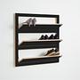 Fläpps Shoe Rack Wood Black 80x80cm 3