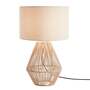 Tischlampe 1-flammig Leinen Rattan 1