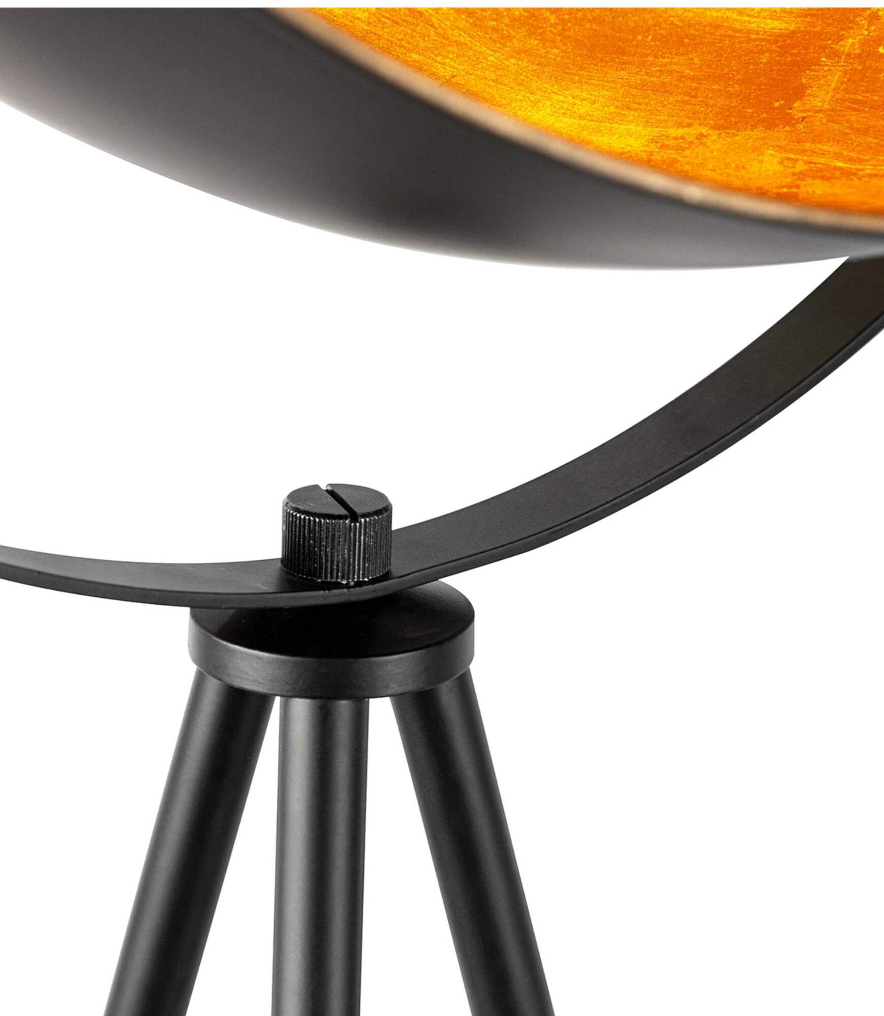 Stehlampe 1-flammig Aluminium Lakiert Schwarz 1