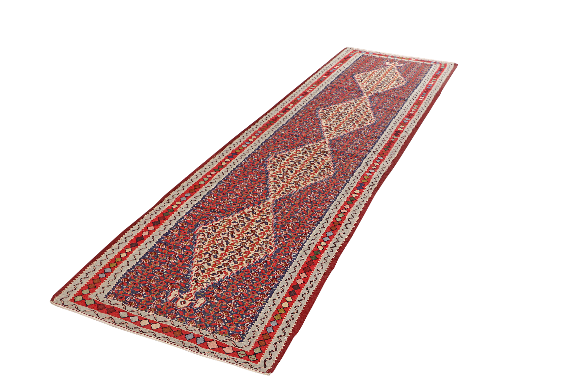 Kelim Senneh 314x88cm Rot 3