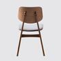 2x Dining chair Rubberwood and textile grey 3