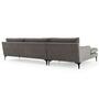 Astha 3-Sitzer Sofa Récamiere Links Danny Steel Grey 3