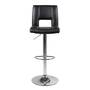 Bar stool Selina I (set of 2) Faux leather / chrome Black 2