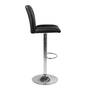 Bar stool Selina I (set of 2) Faux leather / chrome Black 4