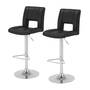 Bar stool Selina I (set of 2) Faux leather / chrome Black 0