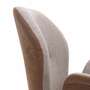 Armchair Webbing Fabric Grey Brown 3