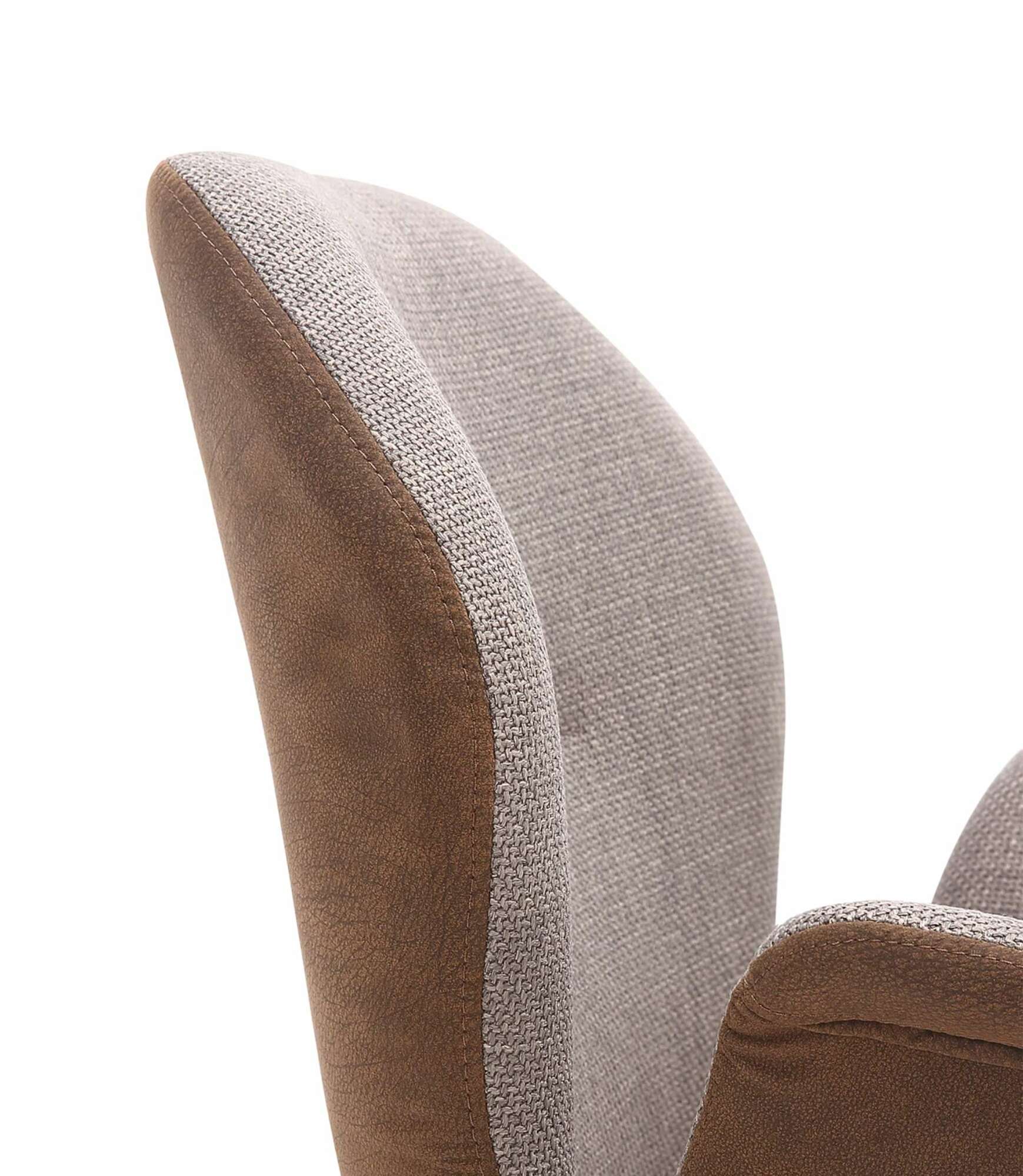 Armchair Webbing Fabric Grey Brown 3
