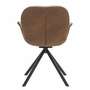 Armchair Webbing Fabric Grey Brown 4