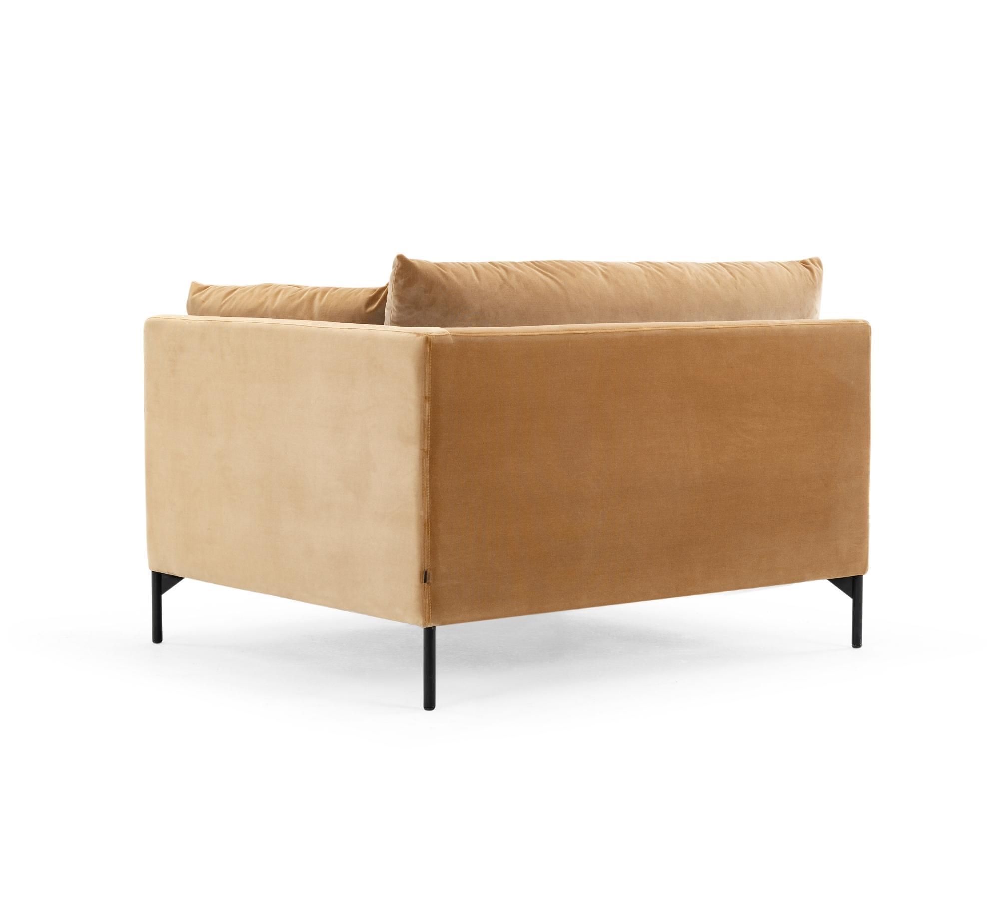 Vincent 1-seater module, right, matte beige velour 3