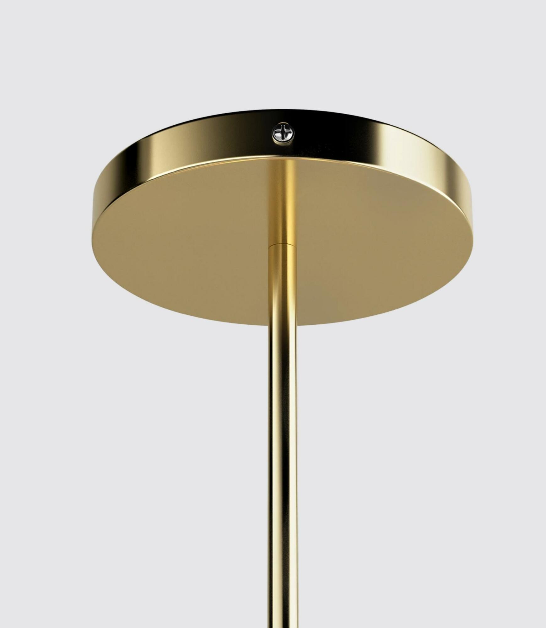 6-Flammige LED-Pendelleuchte Rauchglas Gold 4