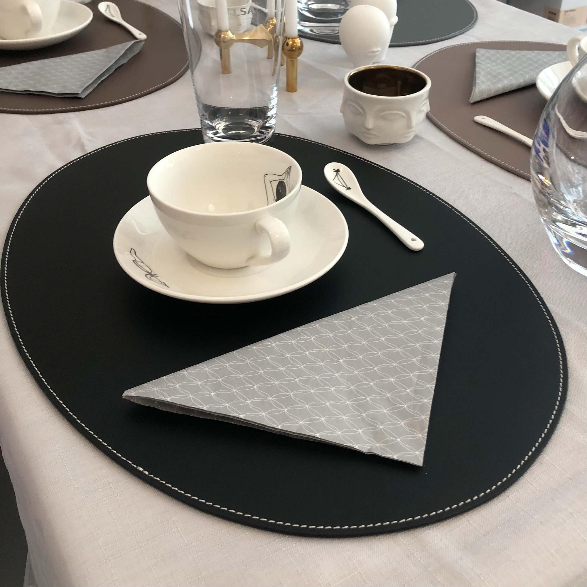 Placemat Leather Black 1