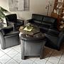 4x Armchair & Sofa 2.5-seater Leather Chocolate Brown 0