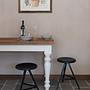 Kuky Basso Nero Hocker Metall Holz Schwarz 3