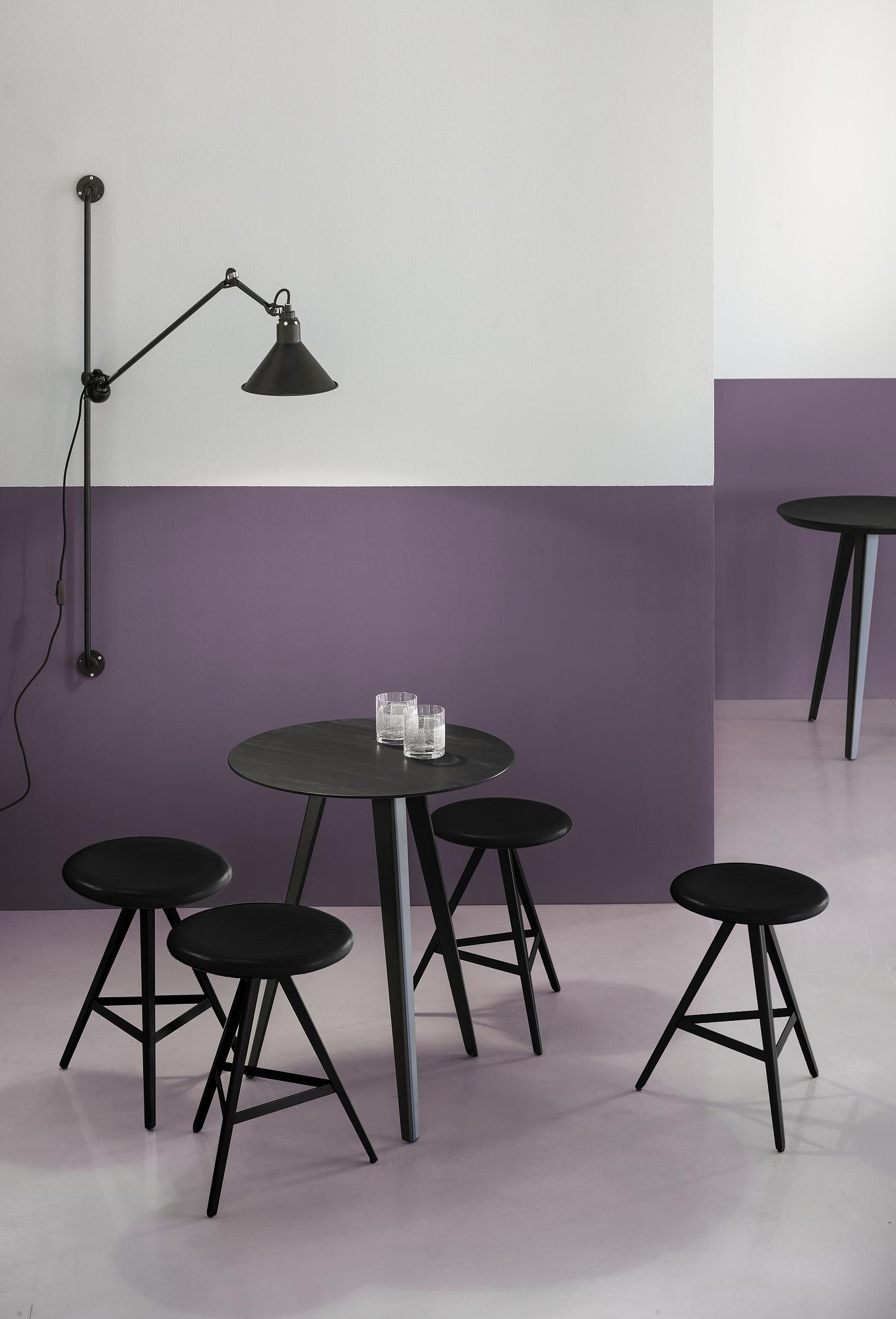 Kuky Basso Nero Hocker Metall Holz Schwarz 4