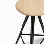 Kuky High Neutral Stool Metal Wood Black 1