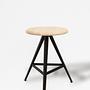 Kuky Basso Neutro Hocker Metall Holz Schwarz 0