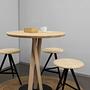 Kuky Basso Neutro Hocker Metall Holz Schwarz 4