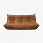Togo Sofa 3-Sitzer Pull-Up-Leder Tabakbraun 0