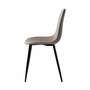 2x Upholstered chair faux leather taupe 3