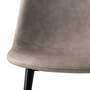 2x Upholstered chair faux leather taupe 5