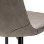2x Upholstered chair faux leather taupe 6