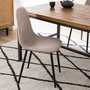 2x Upholstered chair faux leather taupe 7