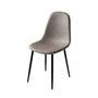 2x Upholstered chair faux leather taupe 1