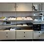 String Shelf System Steel Beige 0