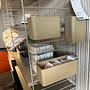 String Shelf System Steel Beige 1
