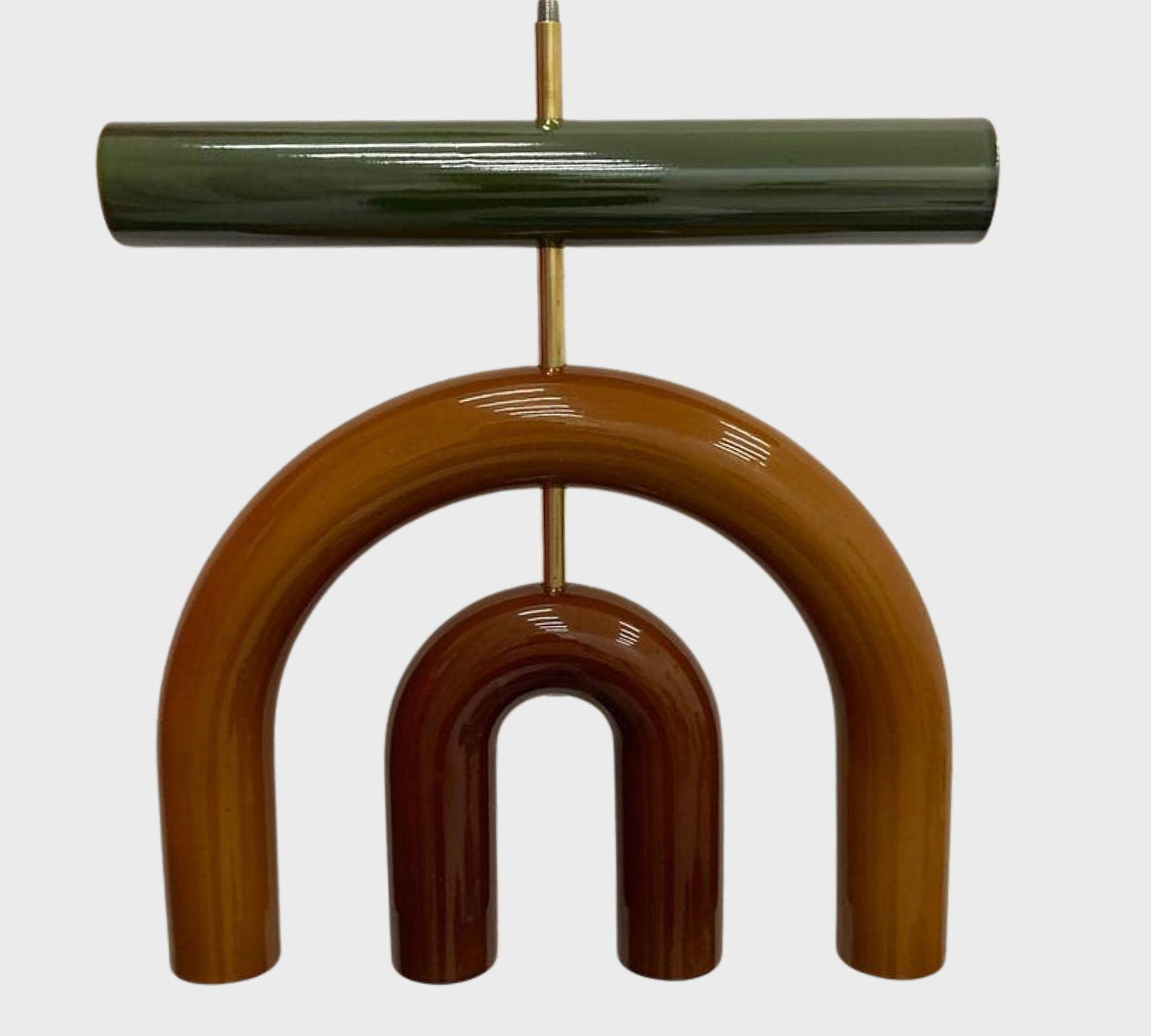 D1 Ceramic brass multicolor pendant lamp 1