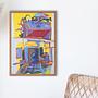 Colorful Riad Art Print Multicolored 2