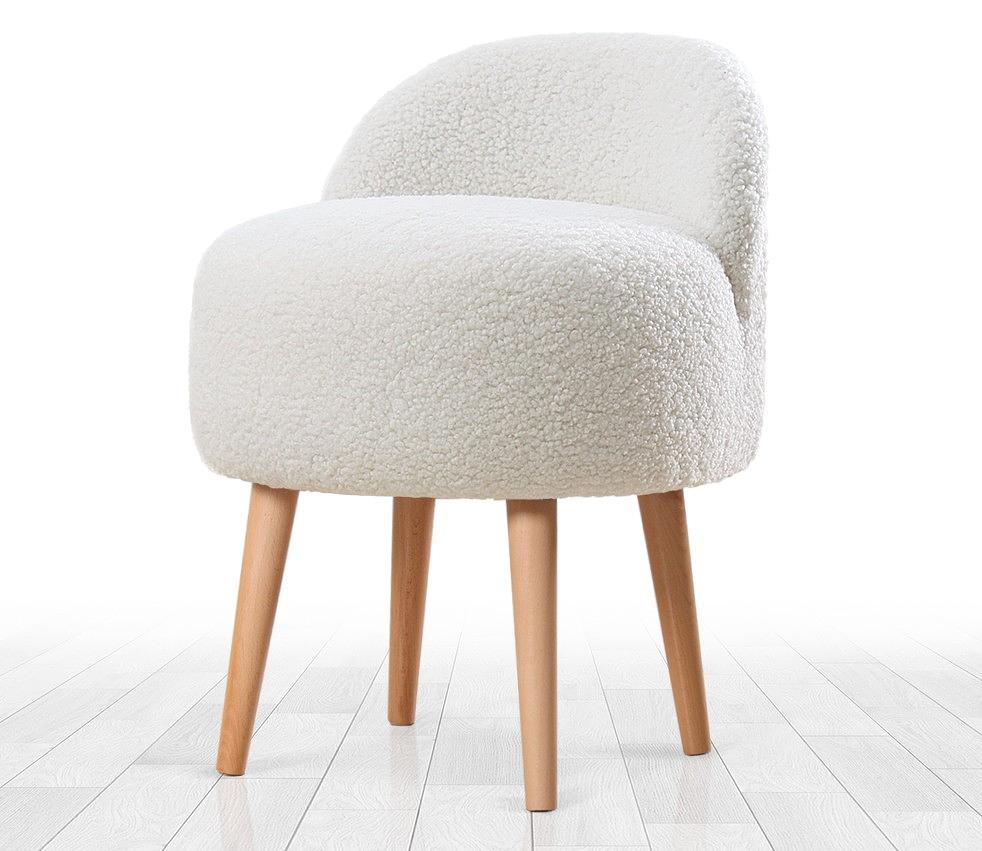 Rufmee Pouf Wood Veneer White 0