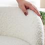 Rufmee Pouf Holzfurnier Weiß 4