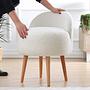 Rufmee Pouf Wood Veneer White 2