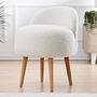 Rufmee Pouf Holzfurnier Weiß 1