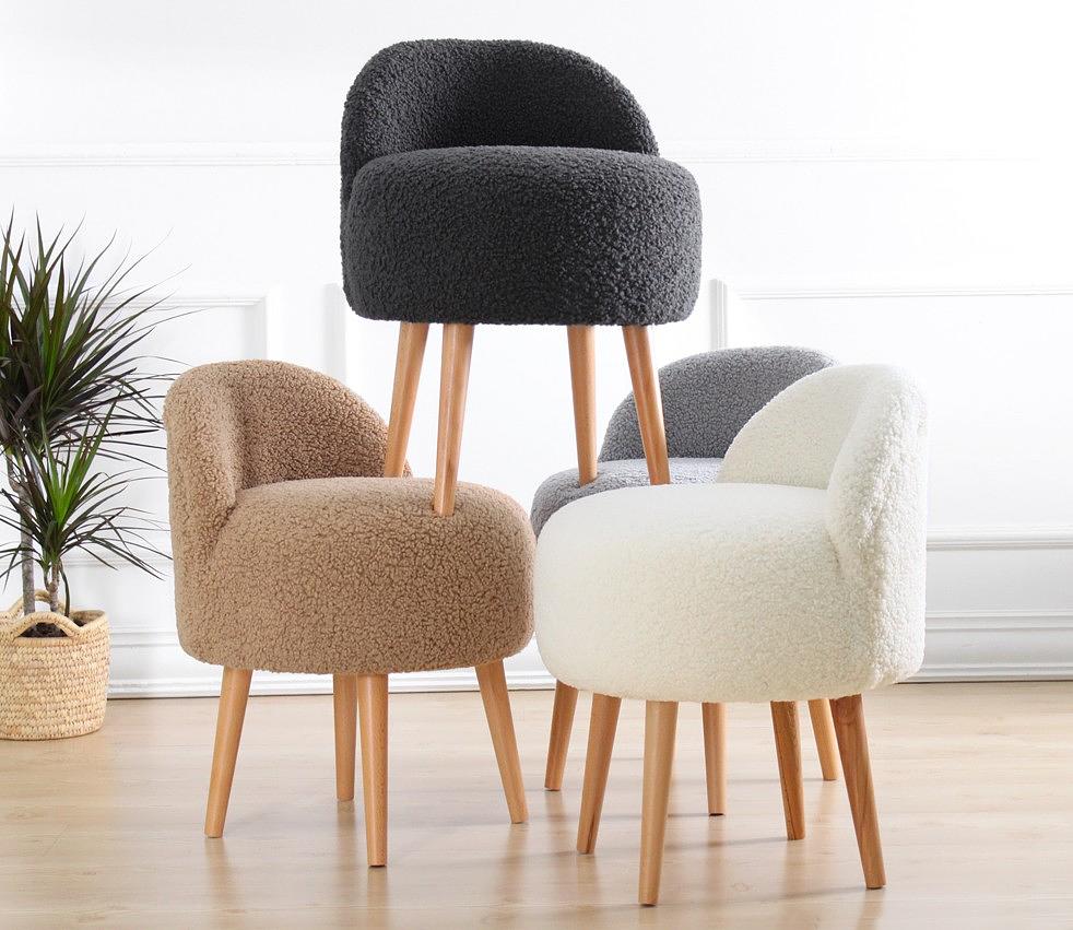 Rufmee Pouf Wood Veneer White 5