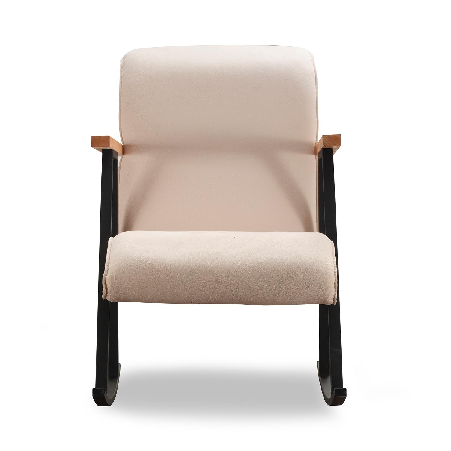Yoka rocking chair fabric cream 1