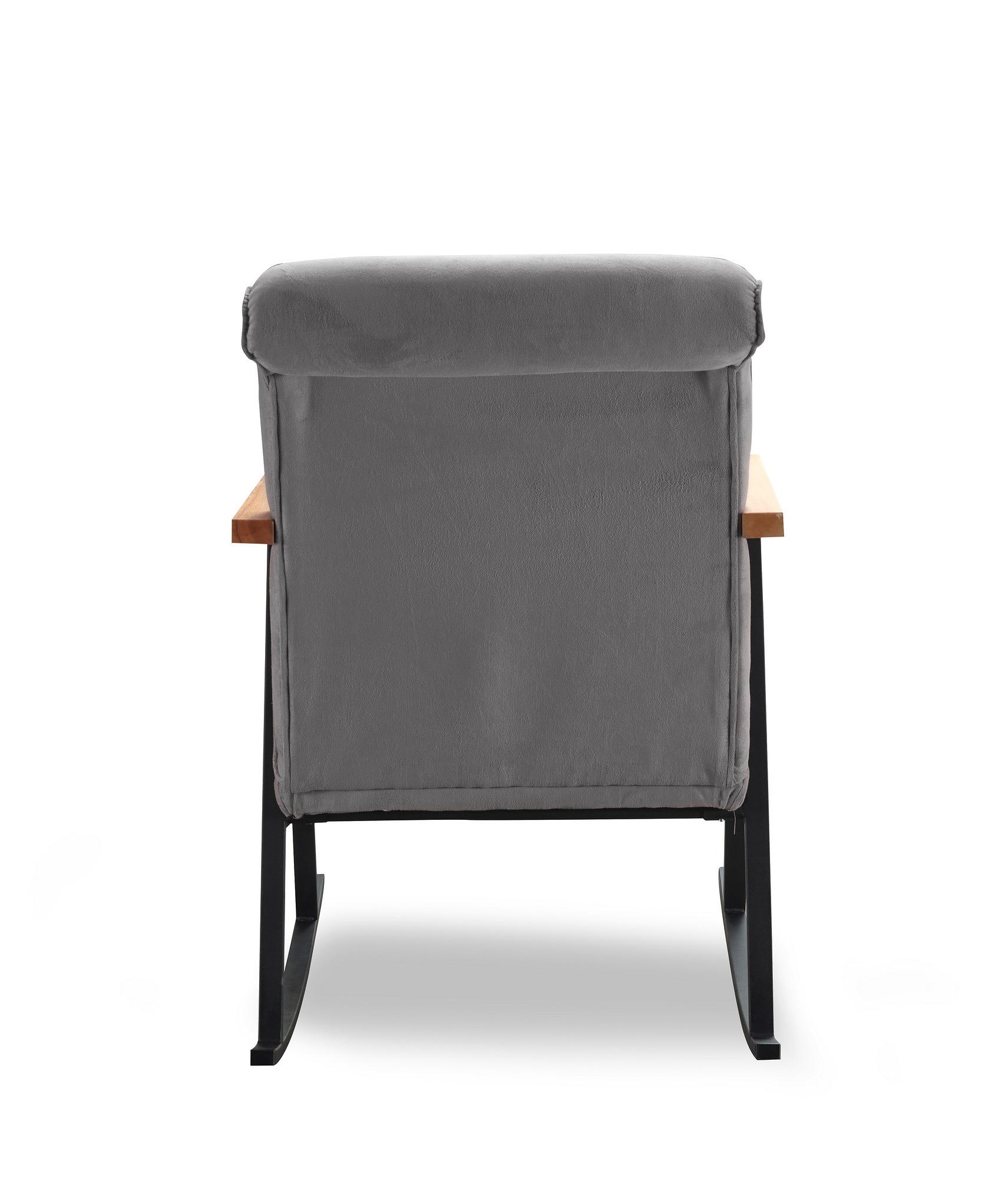 Yoka Schaukelstuhl Textil Grau 3