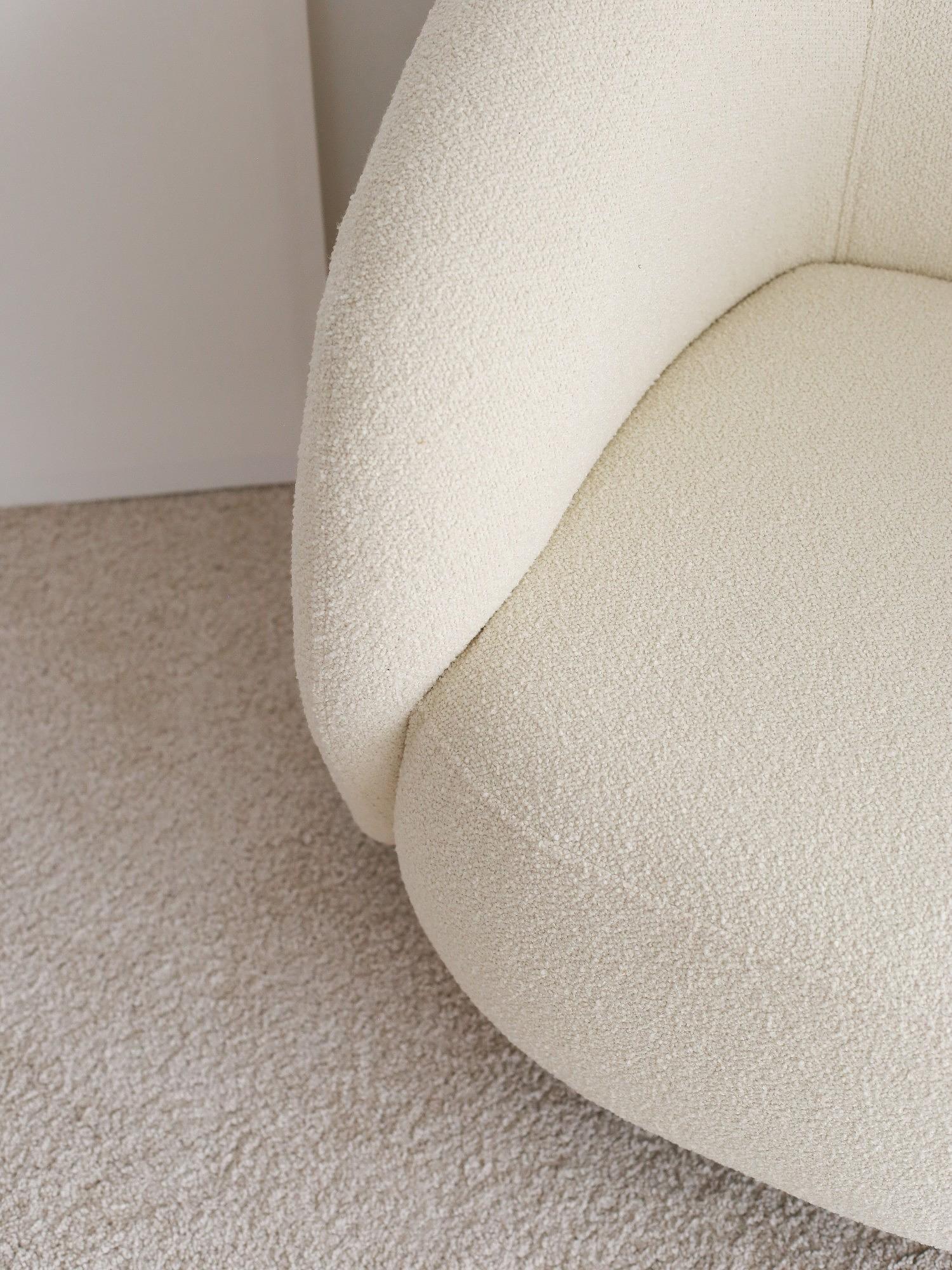 Slon Sessel Textile Weiß 3
