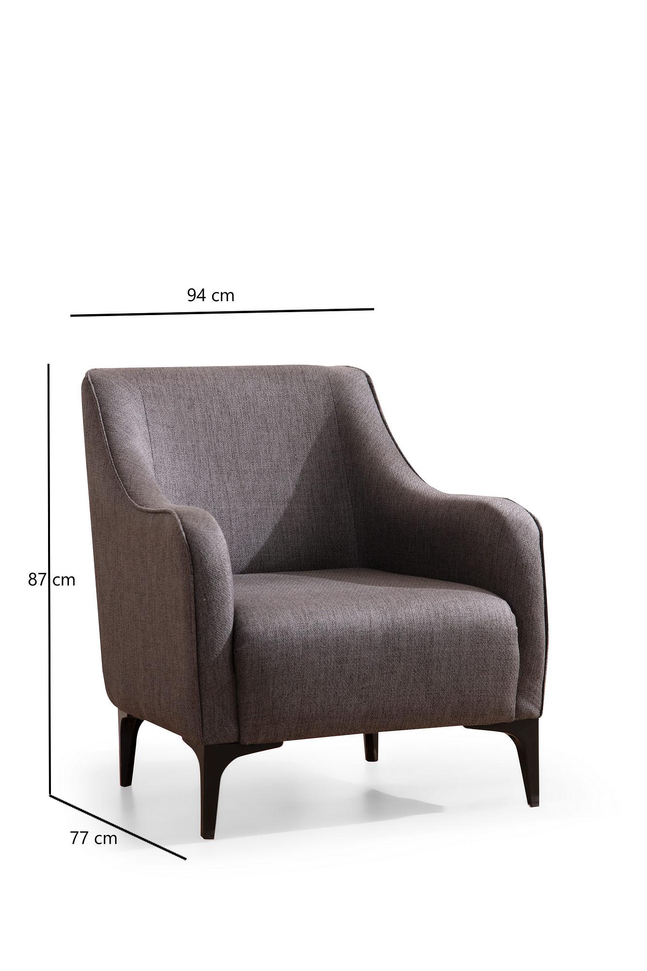 Belissimo Armchair Dark Grey 5